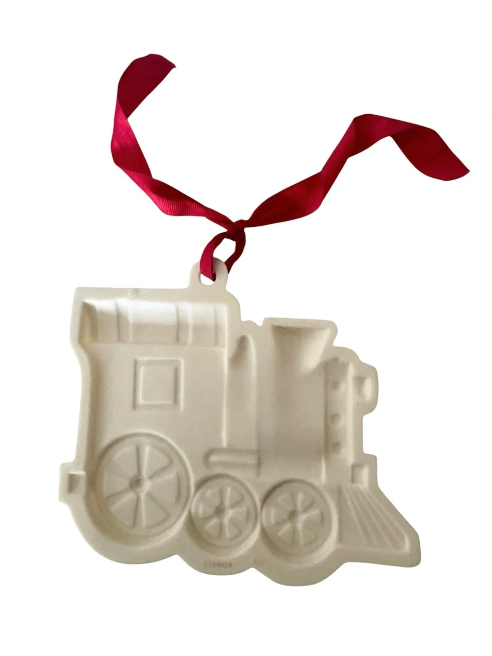 Lenox Holiday Train Cookie Press Porcelain Christmas Ornament